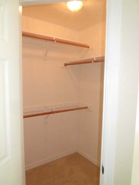 walk-in closet in master bed.