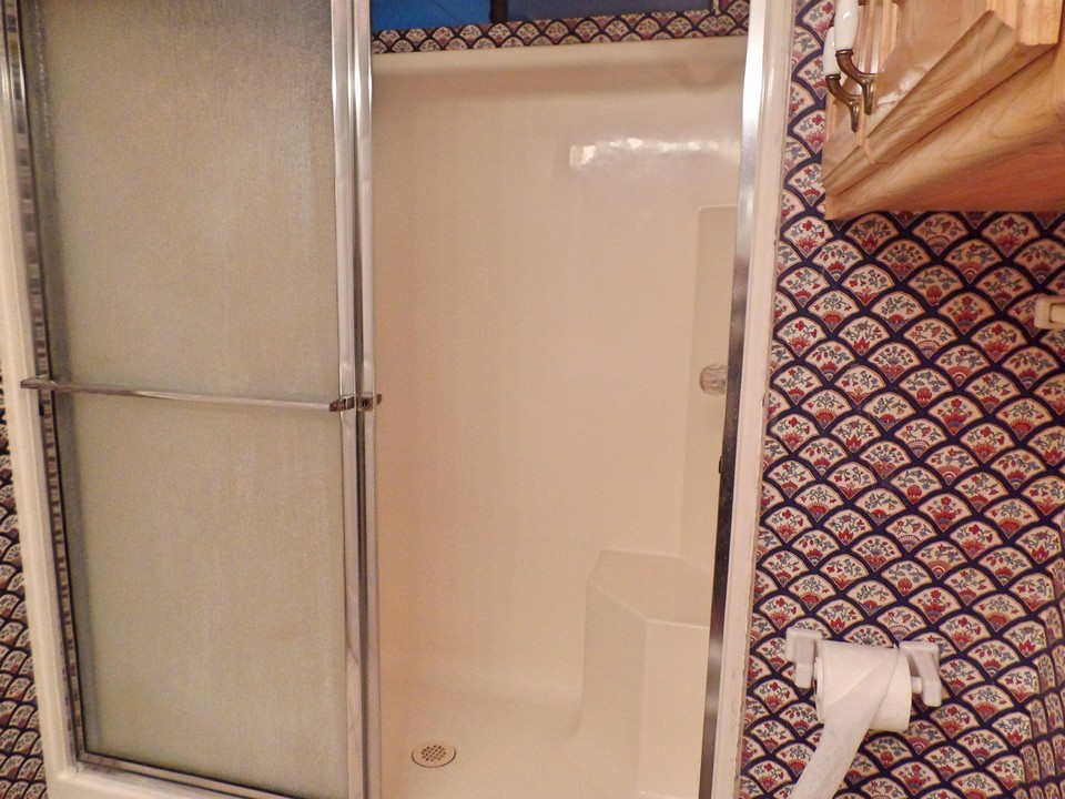 walk-in shower in master