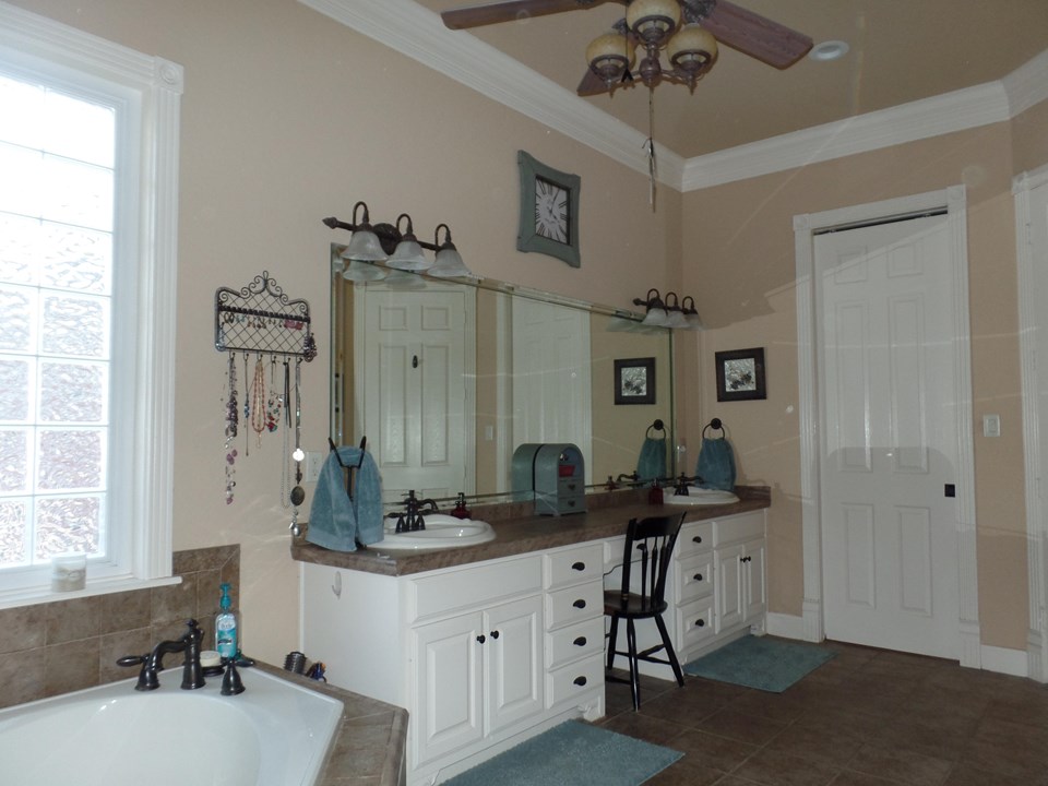 master bath with double vanity