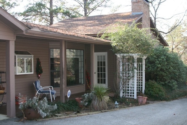 attractive front entrance off the circular driveway.