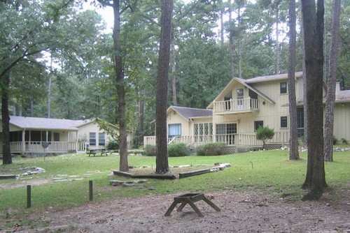 view back to the home from the lake side cottage